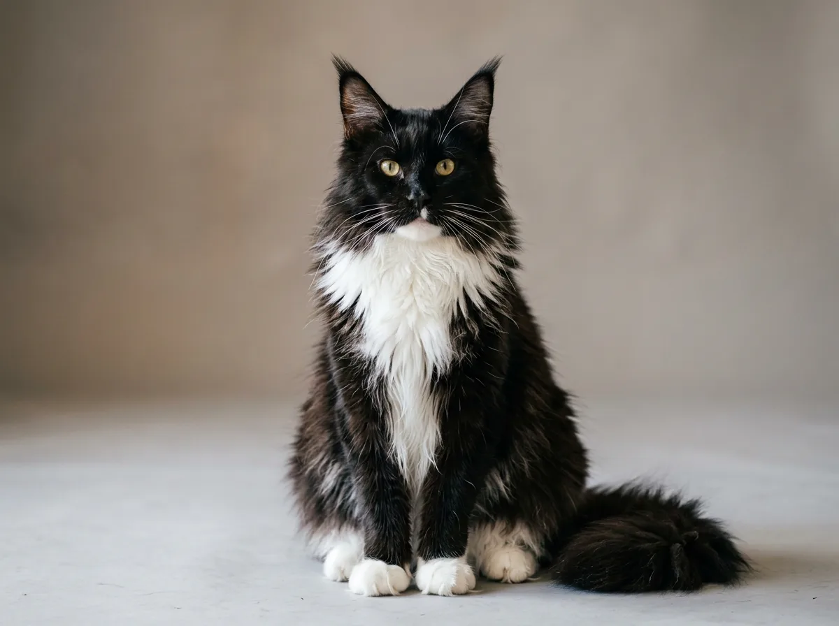 Maine Coon Tuxedo Cat: Pattern, Size, Price & Pictures